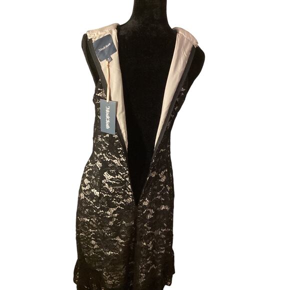 NWT Mod sleeveless black lace dark feminine evening dress - Picture 7 of 8